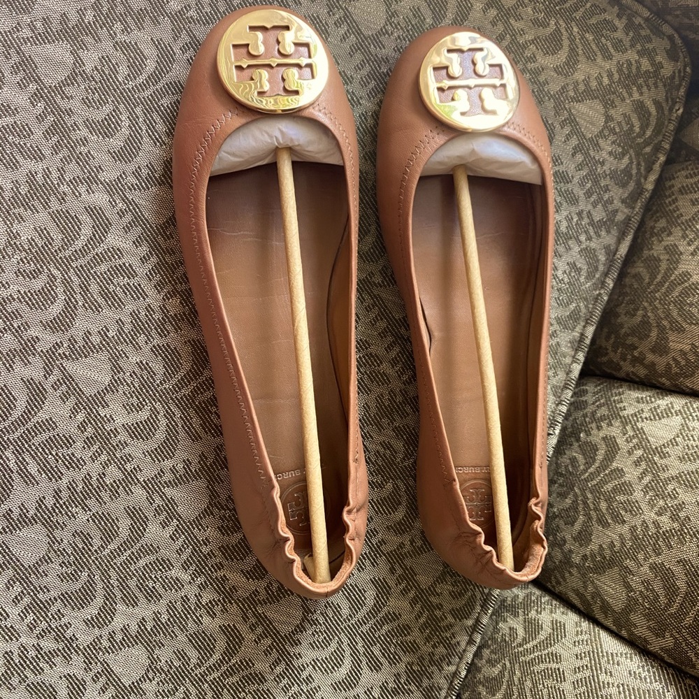 Tory Burch Minnie Ballet Flat Royal Tan/Gold
